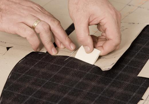 Tailors and seamstresses use patterns to cut fabric to size and shape.