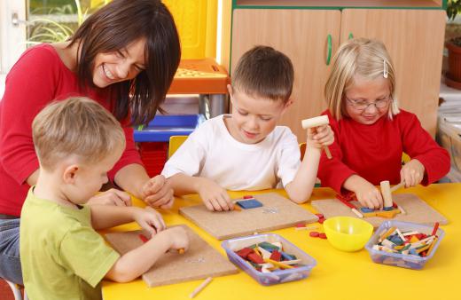 Early childhood educators may work with children on shape or tactile skills.