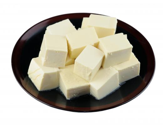 A plate of silken tofu.