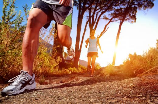 Trail running shoes should be sturdy and provide ankle support.