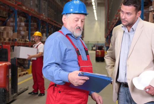 A consultant might interact with staff to check on how a business can maximize supply chain efficiency.