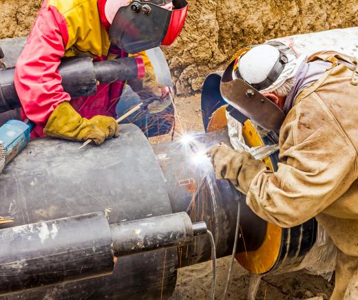 A flux fills the gap between metals in electroslag welding.