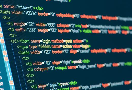 Some of the elements used within the HTML table tag are , , and  which define the table row, table data, and table header, respectively.