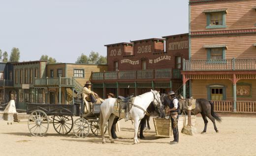 Towns of the American Wild West were at times places of lawlessness and the scene of shootouts.