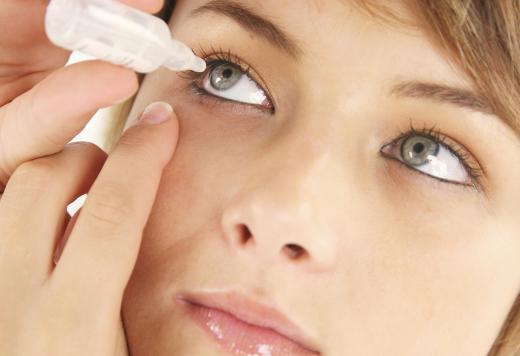 Eyedrops may be used on a minor scratch.