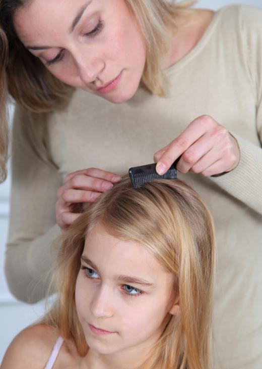 A nit comb is used to remove lice and nets from a person's hair.