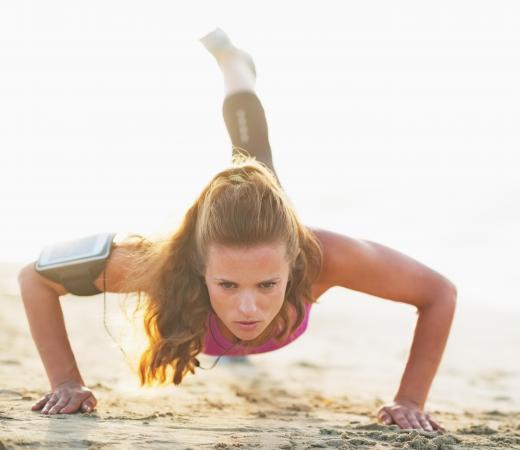 Doing push-ups is a good way to use the body's own weight to being bodybuilder training.