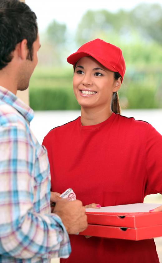 Many restaurants hire high school students to deliver food part-time.