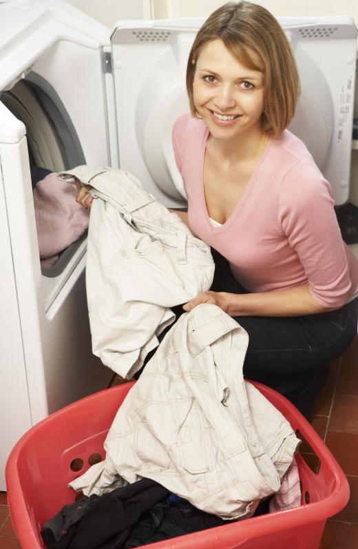 Stains caught quickly can often be removed by pretreating them with a stain-remover spray and then putting them in the washing machine.