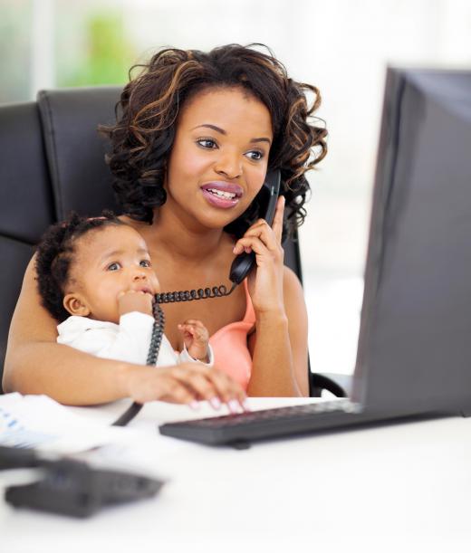 The Internet makes it much easier for parents to work at home.