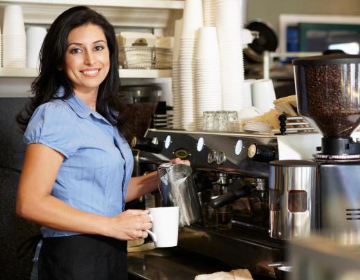 Coffee shops are tended by "baristas" who prepare espresso type beverages.