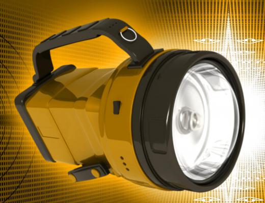 Rechargeable spotlights are easy to carry, although some also come with accessories that allow the spotlight to be fixed to one position.