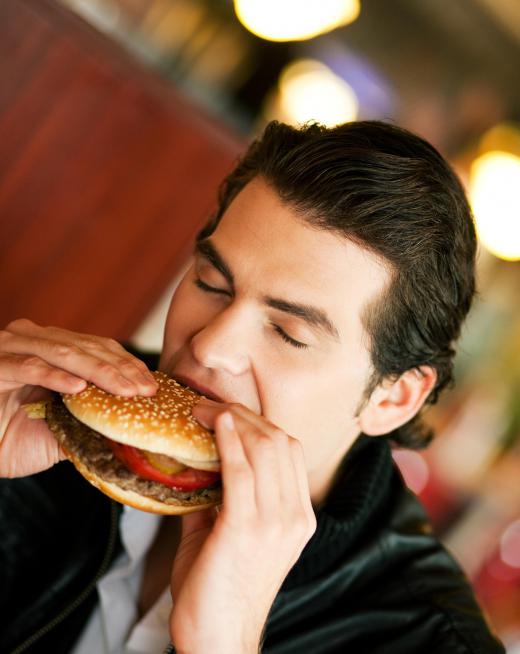 A fast-food hamburger might be mostly empty calories.