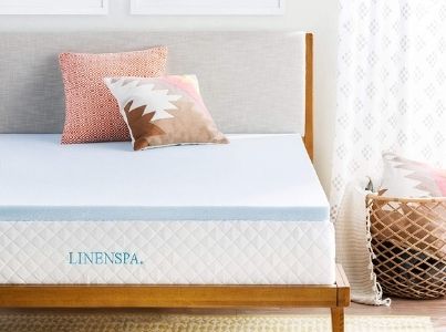 Linenspa Gel-Infused Memory Foam Mattress Topper