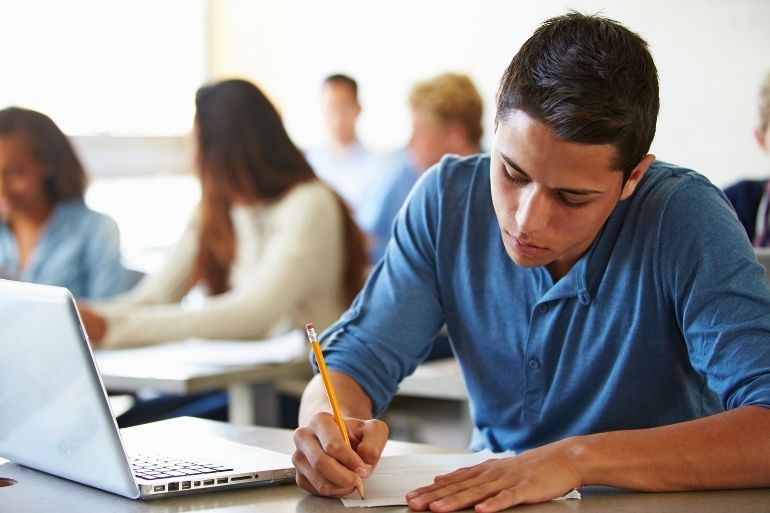 male high school student