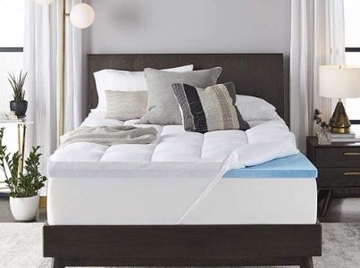 Sleep Innovations Dual-Layer Gel Memory Foam Mattress Topper