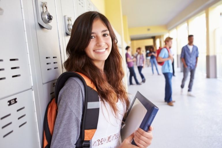 female high school student