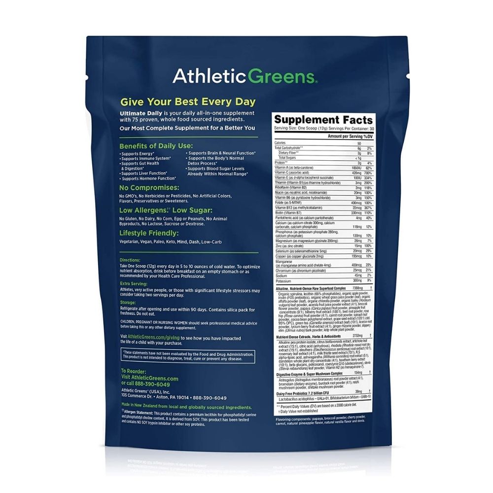 Athletic Greens ingredients