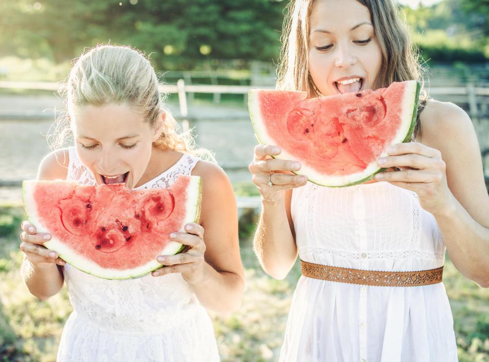 a watermelon a fish and a bible