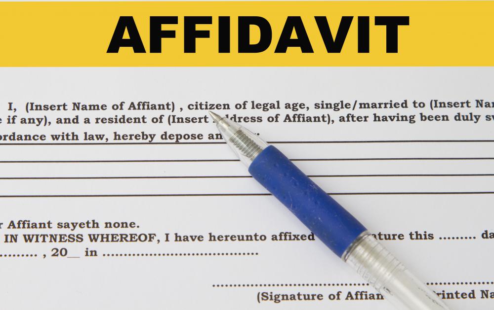 Signed Affidavit Template